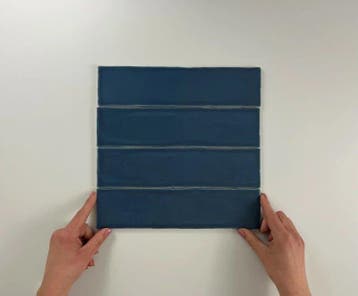 Wandtegel Equipe Cerámica Colonial Blauw Mat 7,5x30, Nieuw, 20 tot 40 cm, 10 m² of meer, Wandtegels