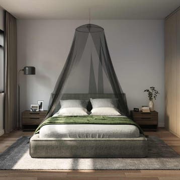 vidaXL Klamboe voor bed 156 mesh Zwart 56 x 220 cm, Verzenden, Nieuw, Zwart