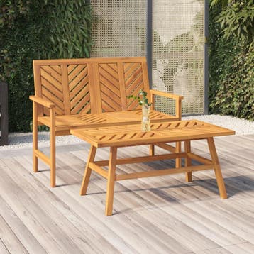 vidaXL Tuinbank 109 cm massief acaciahout, Tuin en Terras, Tuinbanken, Verzenden, Nieuw, Hout