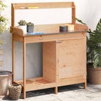 vidaXL Oppottafel met kast 110,5x45x124,5 cm massief, Verzenden, Nieuw