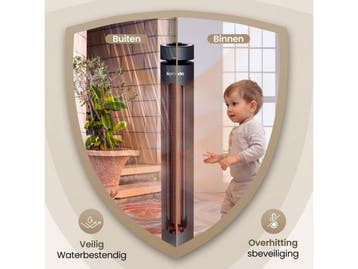 Komodo Fuji - Infrarood Kachel - 2000W - 8 Standen -, Verzenden, Nieuw