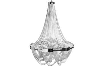 Kroonluchter ROYAL 70 cm aluminium zilver - 39096, Ophalen of Verzenden, Nieuw