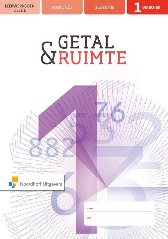 Getal & Ruimte 12e ed vmbo-bk 1 leerwerkboek deel 1 + 2, Boeken, Wetenschap, Zo goed als nieuw, Verzenden