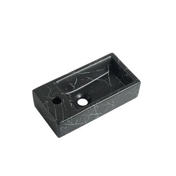 Fontein Mia 40.5x20x10.5cm Nero marmerlook zwart links, Verzenden, Nieuw