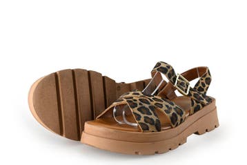 Manfield Sandalen in maat 38 Beige, Verzenden, Beige, Sandalen of Muiltjes, Zo goed als nieuw
