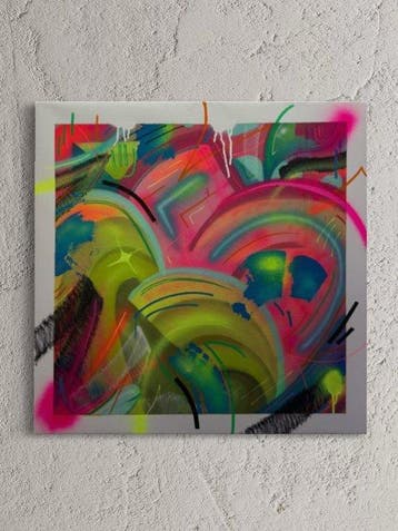 Hiones (XX-XXI) - Resonance (U.V. Effects), Antiek en Kunst, Kunst | Schilderijen | Modern