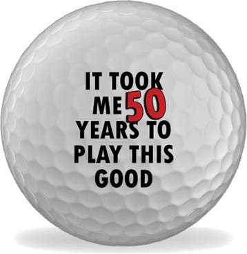 Golfballen bedrukt It Took me 50 Years to Play This Good 3x, Sport en Fitness, Ophalen of Verzenden, Nieuw, Bal(len), Overige merken