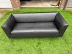 Bank GELDERLAND type 4800 bankstel zwart leer design sofa, Design, Tweepersoons, Rechte bank, Leer