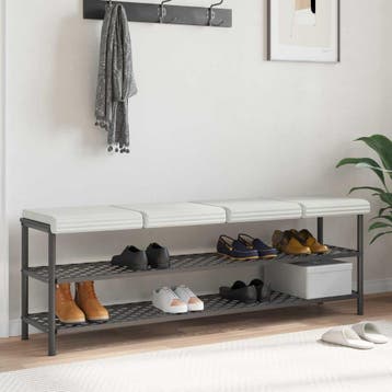 vidaXL Bankkussen 4 st Pluche Corduroy Crèmekleurig Diepte, Huis en Inrichting, Woonaccessoires | Kussens, Verzenden, Nieuw
