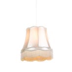 Retro hanglamp crème 45 cm - Granny, Verzenden, Nieuw, Stof, Retro