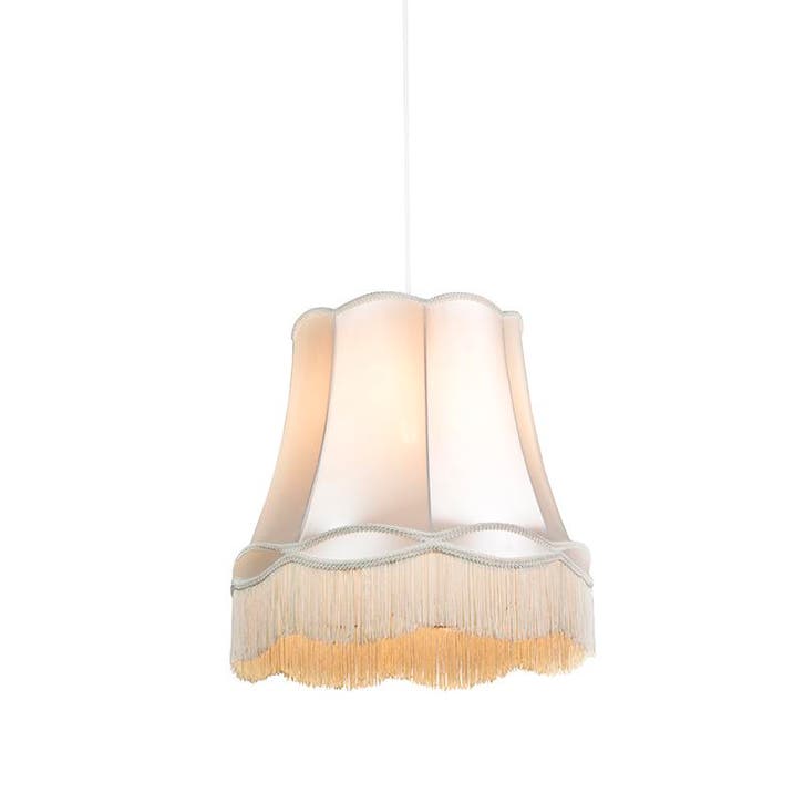 Retro hanglamp crème 45 cm - Granny, Huis en Inrichting, Lampen | Hanglampen, Nieuw, Verzenden