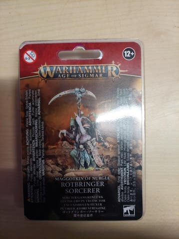 Maggotkin of Nurgle Rotbringer Sorcerer (Warhammer Age of, Hobby en Vrije tijd, Wargaming, Ophalen of Verzenden, Nieuw