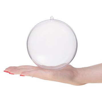 Hobby/DIY Kerstbal | 1 Stuk | 11 cm | Transparant, Ophalen of Verzenden