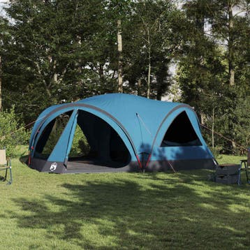 vidaXL Familietent voor 10 personen Blauw en Grijs 460 x 430, Verzenden, Nieuw, Tot en met 2