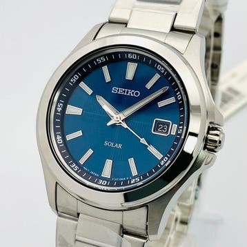 Seiko - Solar Blue Dial Watch Date - Zonder minimumprijs -
