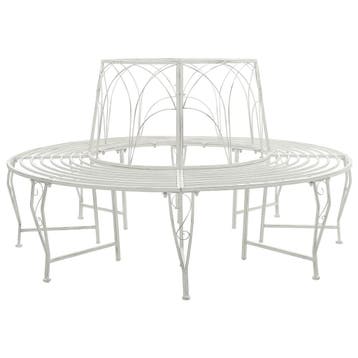 vidaXL Boom bank 8-Aantal zitplaatsen Ø 160 x 89 cm Staal, Tuin en Terras, Tuinbanken, Verzenden, Nieuw, Metaal