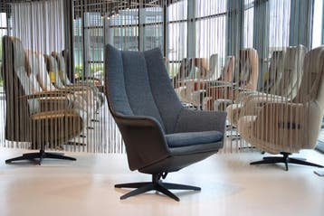 Design relaxstoel stof/leer Gealux Arc 8021 met 1 motor+accu, Huis en Inrichting, Fauteuils, Ophalen of Verzenden, Nieuw, Leer