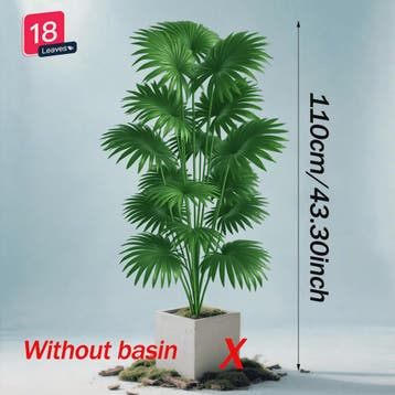 Grote Kunstpalm Boom 110cm - Realistische Tropische Kunstpla, Huis en Inrichting, Verzenden, Nieuw