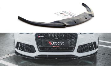 Voorspoiler V.3 Audi RS6 C7 Maxton Glans Zwart, Ophalen of Verzenden, Nieuw