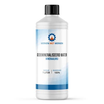 Wmm Chemie Gedemineraliseerd water 1 liter, fles, Verzenden, Nieuw