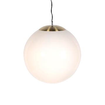 Scandinavische hanglamp opaal glas 50 cm - Ball 50, Verzenden, Nieuw, Glas, Modern