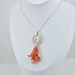 Koraal - Zilver - Ketting met hanger - CORALLO MEDITERRANEO, Nieuw