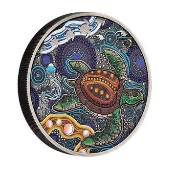 Australië. 2 Dollars 2026 – Turtle Yaunati – 2 oz Silver