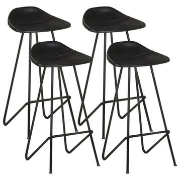Leren barstoelen set 4 stuks - Laatste Stuk! - 40% Korting, 60 tot 90 cm, Leer, Ophalen of Verzenden, Zo goed als nieuw