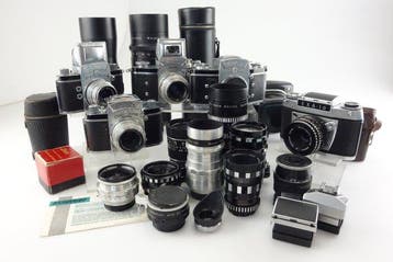Ihagee BIG LOT 5x Exakta Varex EXA Sömmerda Exa I + Tele, Nieuw