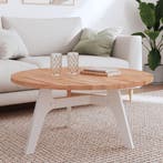 vidaXL Tafelblad rond Ø90x2,5 cm massief beukenhout, Huis en Inrichting, Tafels | Eettafels, Verzenden, Nieuw