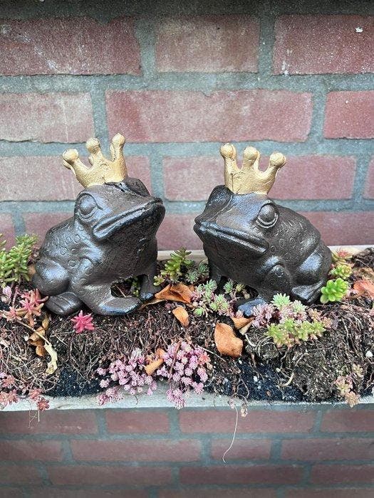 Decoratief ornament (2) - Set van twee kikkers, Antiek en Kunst, Curiosa en Brocante