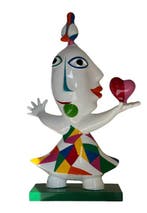 Juan García Ripollés (1932) - sculptuur, Chica feliz - 53 cm