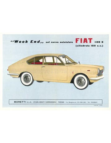 1963 MORETTI PROGRAMMA BROCHURE ITALIAANS, Nieuw, Author