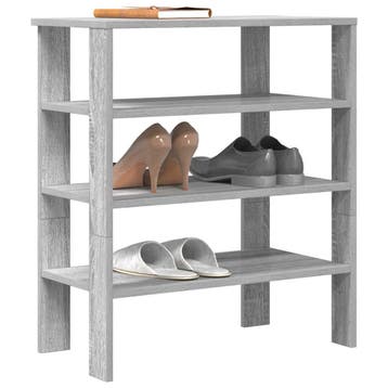 vidaXL Schoenenrek 61x32x70 cm bewerkt hout grijs sonoma, Verzenden, Nieuw