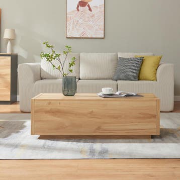 Salontafel Turur 104x50x40 cm eikenkleurig [en.casa], Verzenden, Nieuw