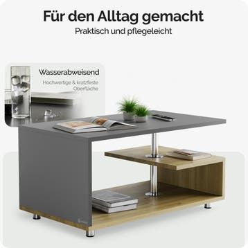 Salontafel Orlando Hout/Grijs 95x55x50cm (Meubelen), Verzenden