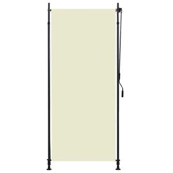 vidaXL Rolgordijn voor buiten 100x270 cm crème, Verzenden, Nieuw