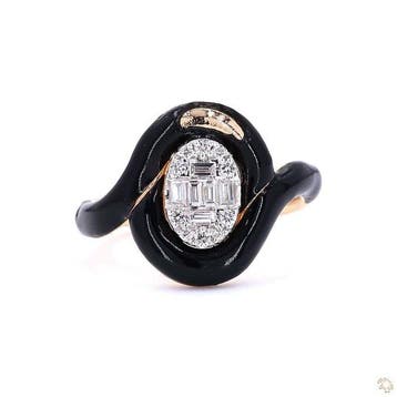 Ring - 18 karaat Roségoud - 0.22ct. tw. Diamant (Natuurlijk), Nieuw