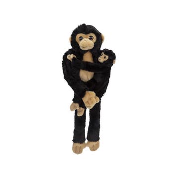 Nature Planet chimpansee knuffel met baby - pluche - 48 cm, Verzenden, Nieuw