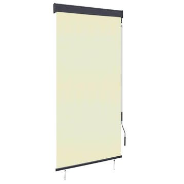vidaXL Rolgordijn voor buiten 100x250 cm crème, Huis en Inrichting, Verzenden, Nieuw, Crème