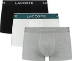 Lacoste Maat M Heren 3-pack Trunk - Zwart/Grijs/Wit/Blauw, Verzenden
