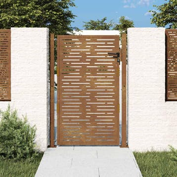 vidaXL Poort vierkant 100x125 cm cortenstaal, Verzenden, Nieuw