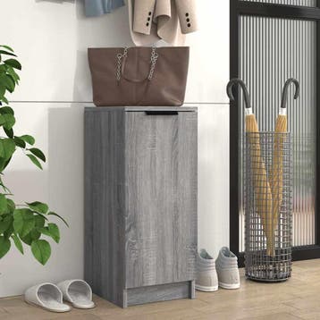 vidaXL Schoenenkast 30x35x70 cm bewerkt hout grijs sonoma, Verzenden, Nieuw