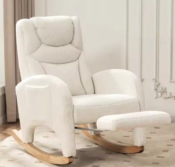 Comfortabele Loungestoel – Roze Schommelstoel voor Woonkamer, Huis en Inrichting, Stoelen, Verzenden, Nieuw