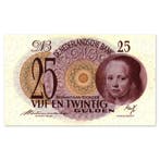 25 Gulden Meisje in blauw 1945 Fr, Postzegels en Munten, Bankbiljetten | Nederland, Verzenden