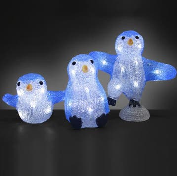 LED Kerstversiering Pinguins (Kerst artikelen, Interieur), Verzenden, Nieuw