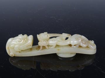 riemhaak - Jade - China - Qing Dynastie (1644-1911), Antiek en Kunst