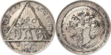 Verzilverte brons medaille 1923 Leipzig, Verzenden
