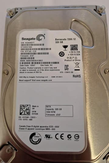 Magazijn opruiming Seagate Barracuda 320GB SATA PC hardd..., Nieuw