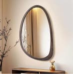 Asymmetrische Wandspiegel met Houten Frame, Huis en Inrichting, Badkamer | Badkamermeubels, Verzenden, Nieuw